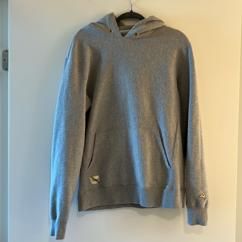 Men’s Tracksmith grey hoodie